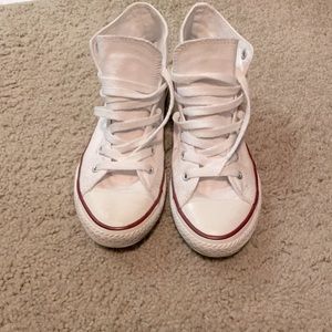 White High Top Converse. Youth 3